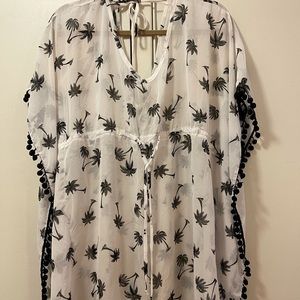 Palm tree beach cover up